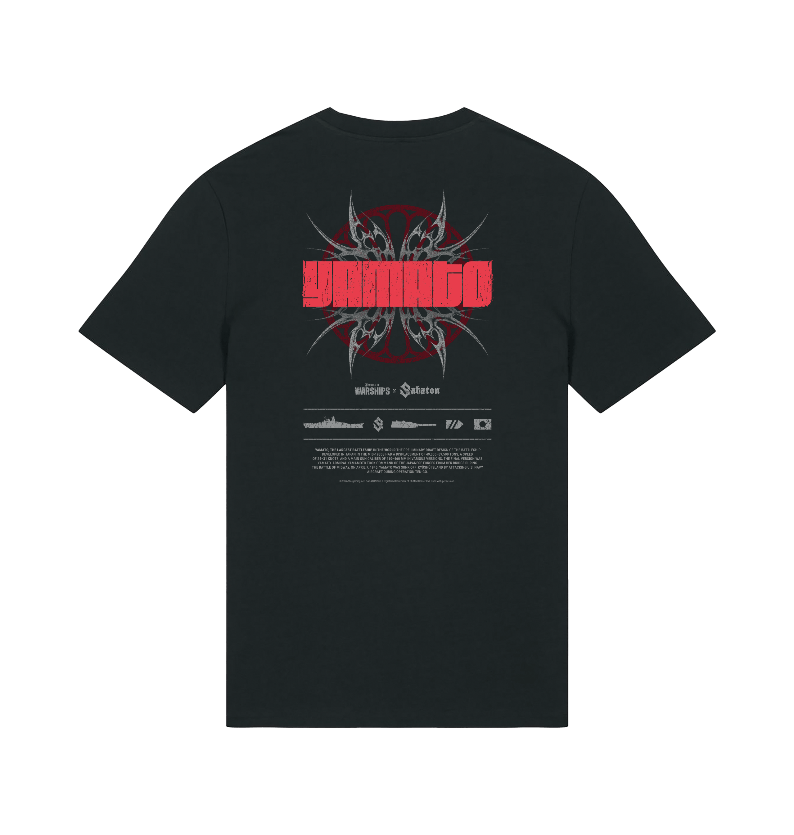 Black Printed T-shirt Back